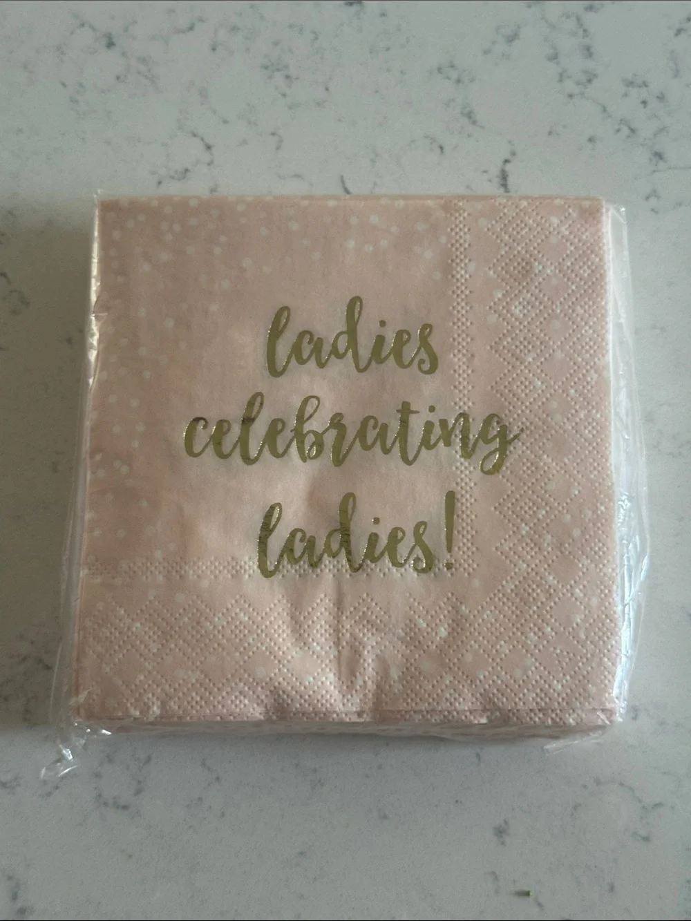 Galentine’s Day “Ladies Celebrating Ladies” Blush Pink Cocktail Napkins - 40 ct